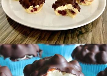 Donauwellen Muffins mit 1 Packung Pudding & 500 ml Milch