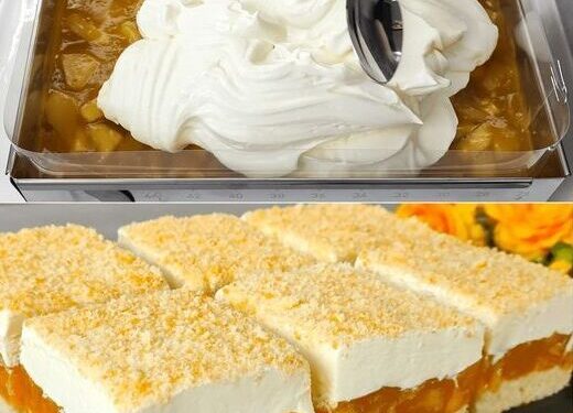 Apfelpudding Schnitten ich bereite sie 2x im Monat