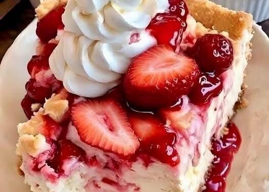 Käsekuchen ohne Backen mit 600 g Erdbeeren