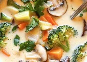 Thai Kokos Suppe mit Gemüse in 20 Minuten gekocht