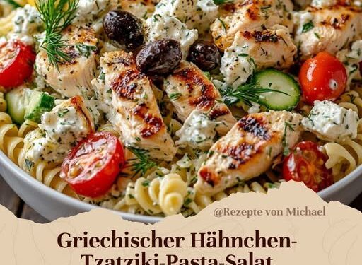 Griechischer Tzatziki Salat mit 300 g Hähnchenbrustfilet