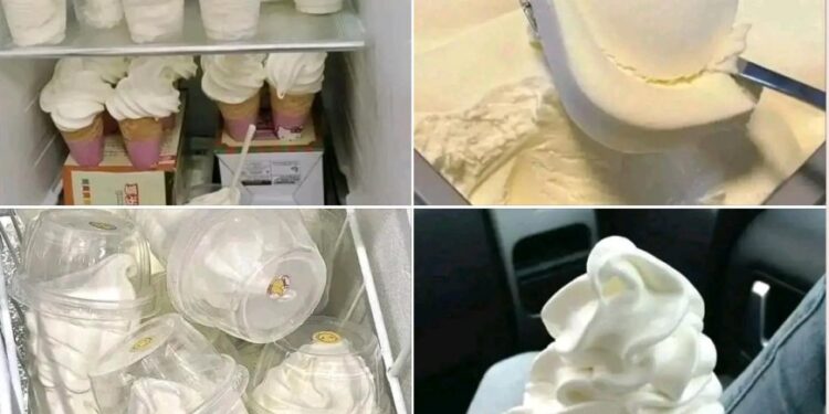 klassisches Vanilleeis