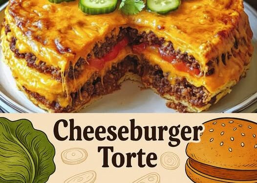 Cheeseburger-Torte, wenn Burgerträume Schichten bekommen und der Ofen zur Fast-Food-Zauberbühne wird