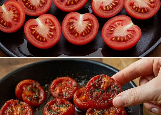 Ich habe sie in 20 Minuten mit 4 Zutaten gemacht und getoastet: diese gerösteten Tomaten sind zu meiner Lieblingsbeilage geworden