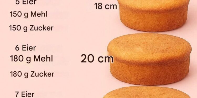 Perfekter selbstgemachter Biskuitkuchen (ohne Backpulver)