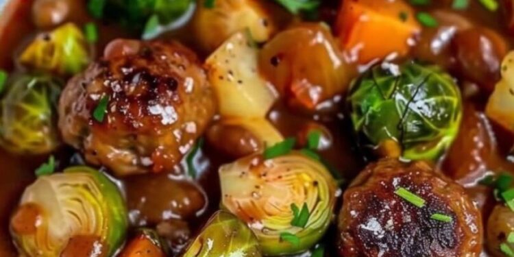 Der Wahnsinn schmeckt sooo gut, Rosenkohleintopf mit Hackbällchen