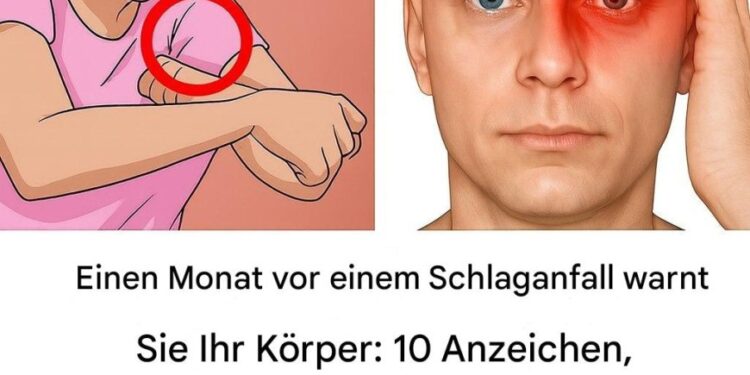 Einen Monat vor einem Schlaganfall warnt Sie Ihr Körper: 10 Anzeichen, die Sie nicht ignorieren sollten
