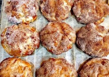 Apfelbällchen mit 250g Quark in 5 Minuten im Ofen