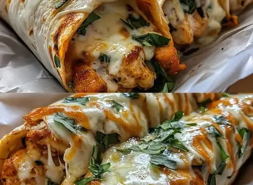 Käse-Knoblauch-Hähnchen-Wraps