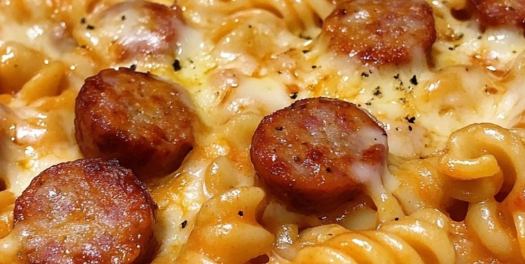 Schnelle Makkaroni-Wurst-Pfanne – Herzhaft & Cremig!