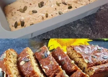 1 Tasse Haferflocken und 2 Äpfel. Kein Zucker, kein Mehl