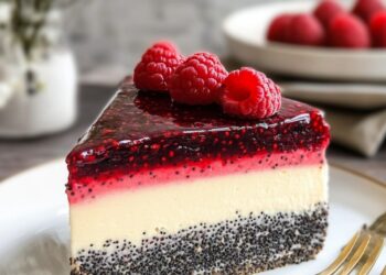 Schneewittchen-Torte mit Himbeeren, Mohn & Quark – Ein Traum in Schichten!