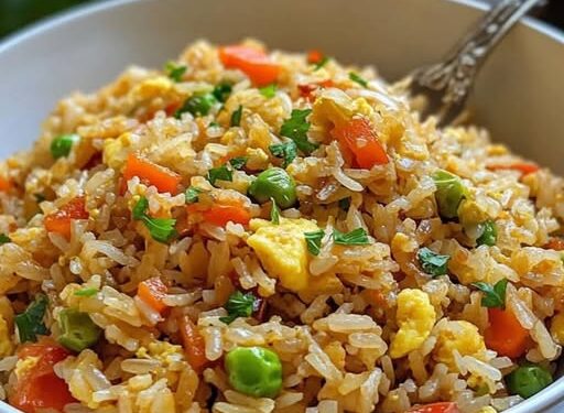 Gebratener Reis mit Ei und Gemuse in 20 Minuten gebacken!