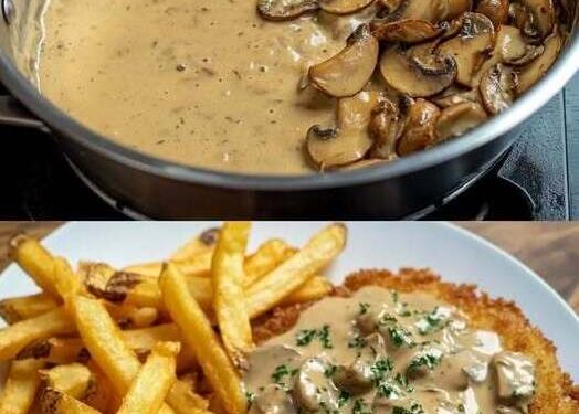 Schwarzwälder Jägersauce mit 300 g Champignons, hammerleckere Sauce!