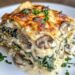 Cremige Lasagne mit 800 g Blattspinat und 500 g Champignons