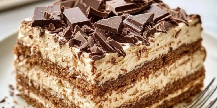 Butterkekskuchen ohne Backen – Cremig & Schokoladig!