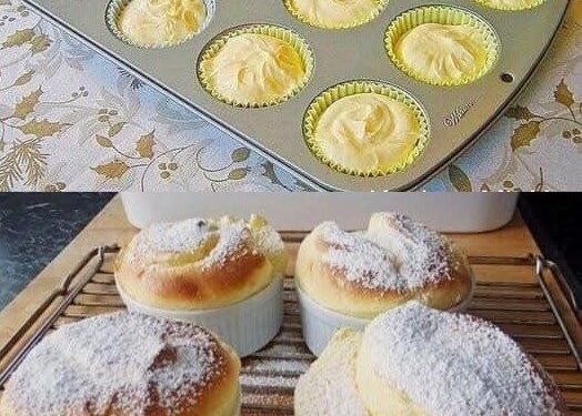 Vermischen Sie Vanillepudding mit 450g Quark, Muffins in 5 Minuten!