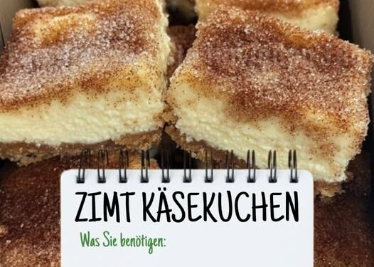 Zimt Käsekuchen mit 400 g Frischkäse, altes Rezept von Oma!