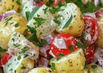 Griechischer Kartoffelsalat den ich 2x in Woche bereite