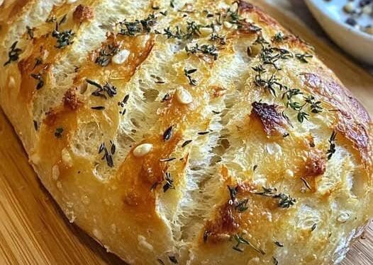 Knoblauchbrot ohne Kneten ein Tassenrezept der immer gelingt!