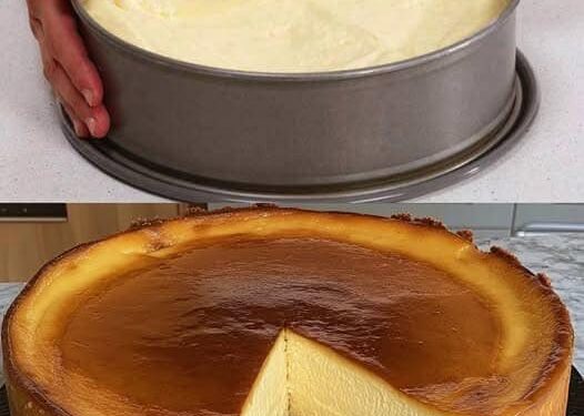 Käsekuchen mit 800 g Quark ohne Boden in 10 Minuten im Ofen