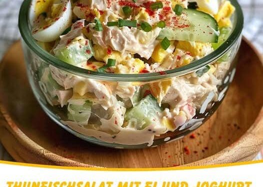 Das bereite ich 2x die Woche, Thunfischsalat mit Ei & 100 ml Joghurt!