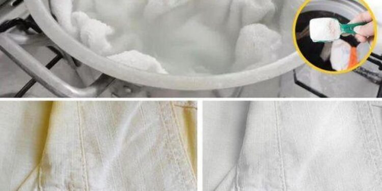 So bleichen Sie Ihre Wäsche auf und entfernen alte gelbe Flecken