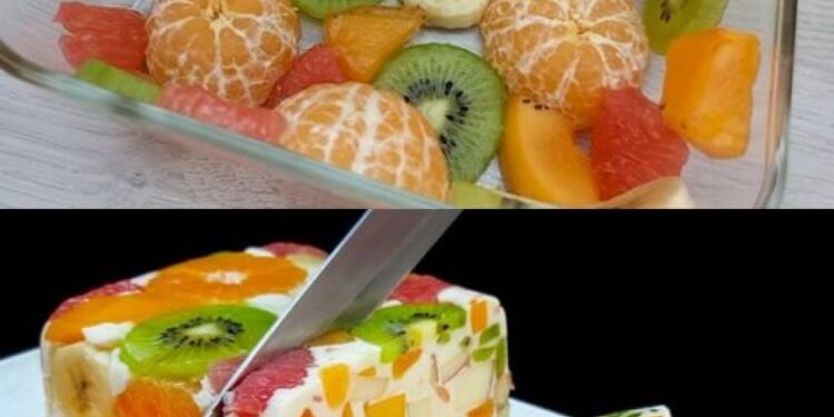 Nur Milch und Obst Leckeres Dessert ohne Gelatine