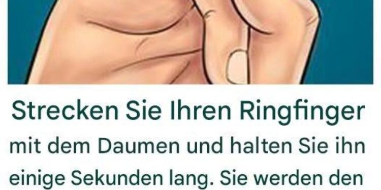Strecken Sie Ihren Ringfinger mit dem Daumen und halten Sie ihn – Entdecken Sie die überraschenden Vorteile!