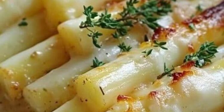 Schmeckt immer und in wenigen minuten fertig, Spargel aus dem Ofen