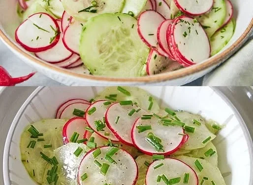 Gurkensalat mit Radieschen in 10 Minuten zubereitet