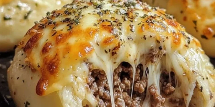 Knoblauch Parmesan Cheeseburger Bomben – Unbedingt probieren diese kleinen Burgerbällchen machen süchtig