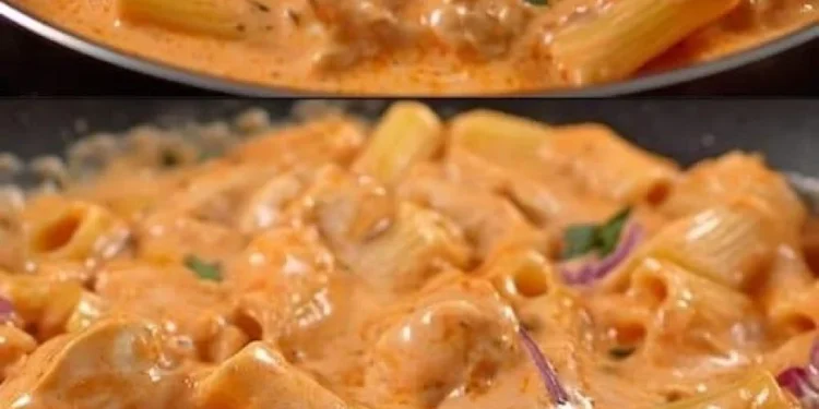 Cremige Pasta mit Tomatensoße, schnell zubereitet und voller Geschmack