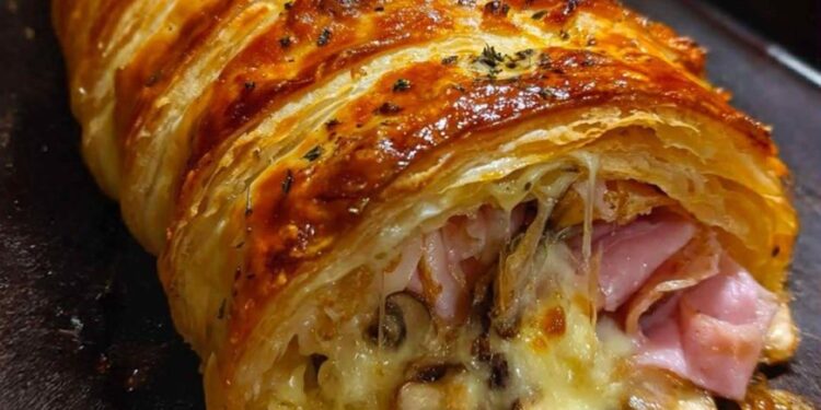 Pilz Schinken Blätterteig: Knusprig, cremig und unwiderstehlich