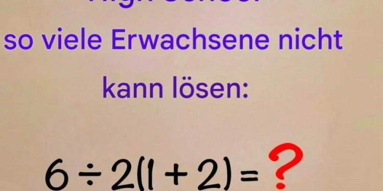 Ein Matheproblem aus der High School, das viele Erwachsene nicht lösen können