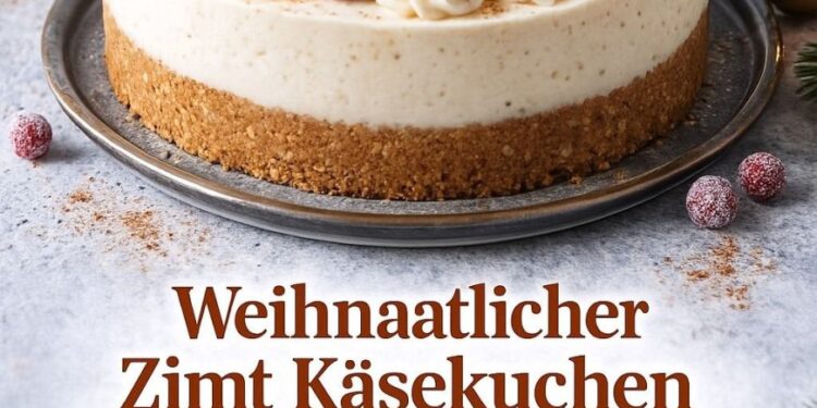 weihnachtlicher zimt kasekuchen in nur 15 minuten vorbereitet
