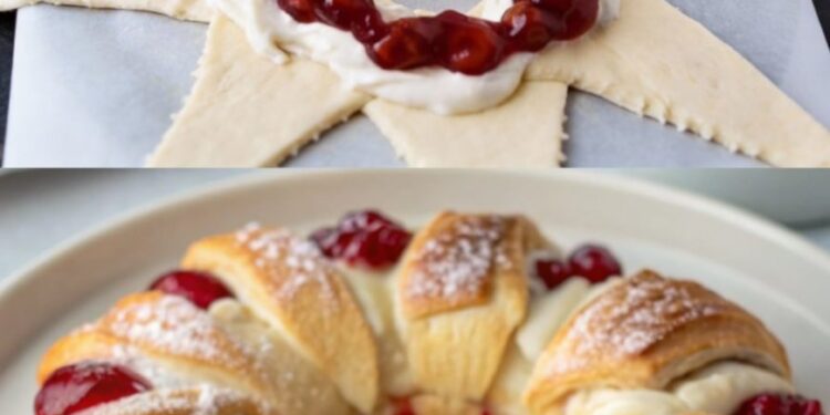 Dieser Kirsch Frischkäse Kranz überlebt keine Kaffeerunde