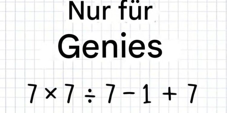 Nur Genies können dieses mathematische Rätsel in 10 Sekunden lösen
