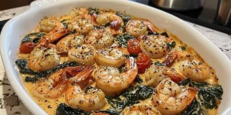 cremige toskanische garnelen