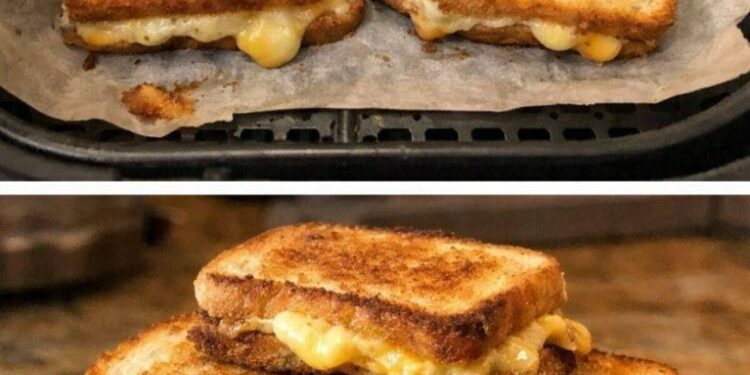 Käsetoast aus der Heißluftfritteuse (3 Zutaten)