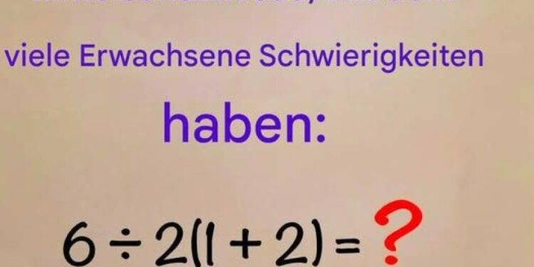 Eine Mathematikaufgabe auf Mittelschulniveau, an deren Lösung viele Erwachsene Schwierigkeiten haben