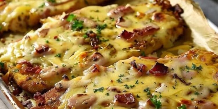 Überbackene Partyschnitzel aus dem Ofen