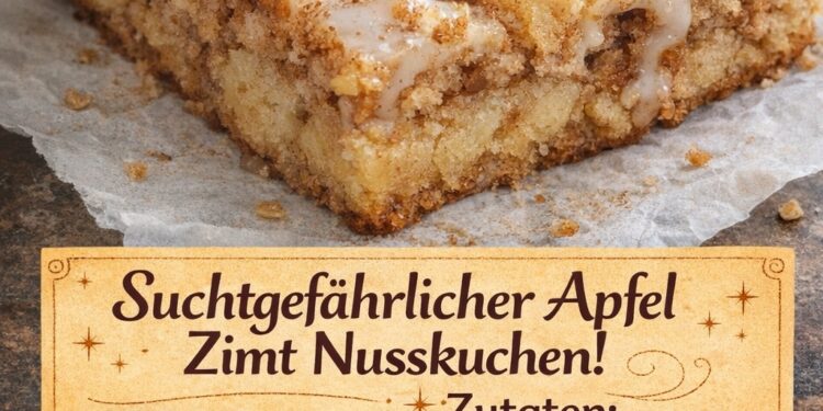 Unfassbar lecker – Apfel-Zimt-Nusskuchen in wenigen Minuten gemacht!