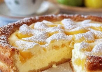 Unschlagbarer Apfelkuchen mit Vanillepudding in 10 Minuten im Ofen