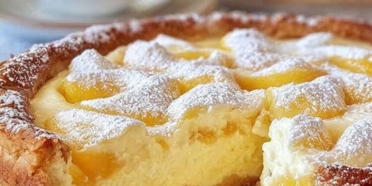 Unschlagbarer Apfelkuchen mit Vanillepudding in 10 Minuten im Ofen