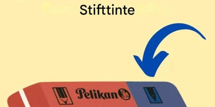 Wozu dient also genau der blaue Teil des Radiergummis?