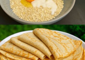 Ich mache das jeden Morgen, Haferpfannkuchen Rezept in 5 Minuten ohne Zucker und Mehl