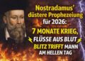 Nostradamus’ düstere Prophezeiung für 2026: Sieben Monate Krieg, „Flüsse aus Blut“ und ein Mann, den am helllichten Tag der Blitz trifft